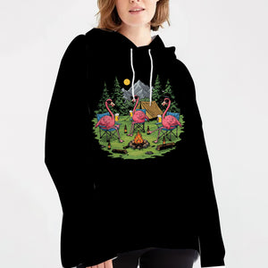 Funny Flamingo Making Memories Campfire All Over Print Shirt
