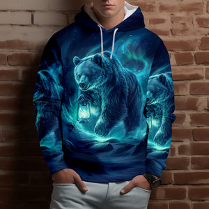 Wild Bear In The Night All Over Print Shirt