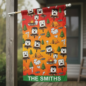 Custom Name Burnt Marshmallow Dancing Party Flag Decor
