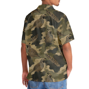 Quail Camouflage Graphic Pattern Hawaiian Shirt