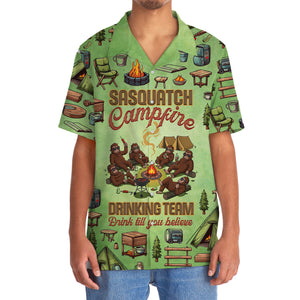 Sasquatch Campfire Drinking Team Hawaiian Shirt
