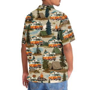 Retro RV Camping Adventure Hawaiian Shirt