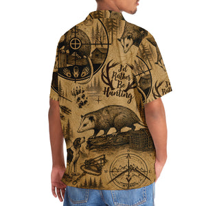 Opossum I'd Rather be Hunting Hawaiian Shirt