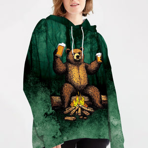 I Hate People Drinking Bear All Over Print Shirt