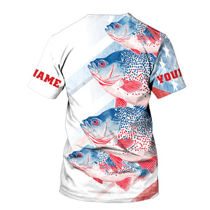 Custom Name Crappie Fish America All Over Print Shirt