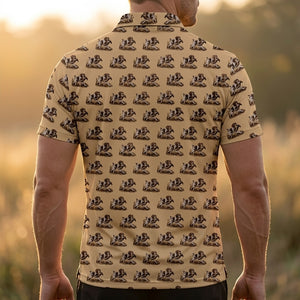 Pheasant Hunting With GSP Dog Pattern Polo Men Shirt