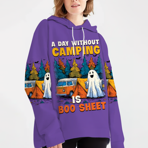 Halloween Camping Ghost – A Day Without Camping Is Boo Sheet All Over Print Shirt