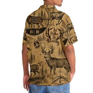 Mule Deer I'd Rather be Hunting Hawaiian Shirt