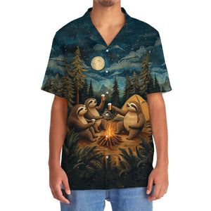 Funny Sloth Drinking Night Hawaiian Shirt