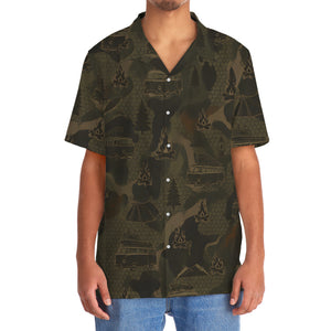 Car Camping Camouflage Hawaiian Shirt