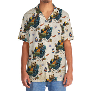 Funny Bear Go Camping Hawaiian Shirt