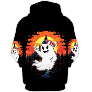 Spooky Boo In The Forest All Over Print Shirt