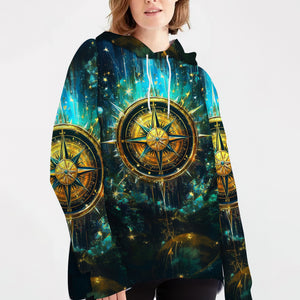 Not All Who Wander Fantasy Compass All Over Print Shirt