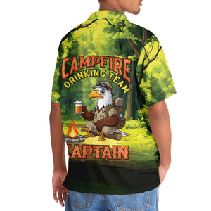 Campfire Drinking Team Captain Eagle Hawaiian Shirt