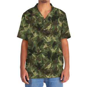 Camouflage Mourning Dove Pattern Hawaiian Shirt