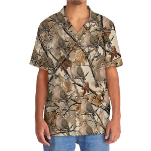Camo Tree Branches Morning Dove Hawaiian Shirt