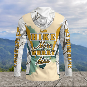 Custom Name Hiking More Worry Less All Over Print Shirt