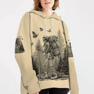 Skeleton Wanderer Vintage Hiking All Over Print Shirt