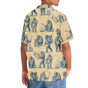 Bigfoot Goes Camping Hawaiian Shirt