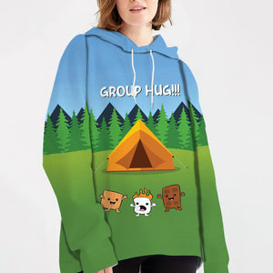 Funny Group Hugs Camping All Over Print Shirt