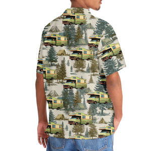 Vintage RV Motorhome Camping Hawaiian Shirt