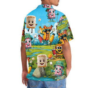 Funny Food Camping Hawaiian Shirt