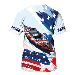 Custom Name Kayaking America All Over Print Shirt