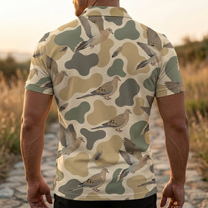 Hunting Mourning Dove Camouflage Men Polo Shirt