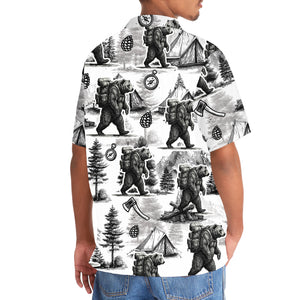 Vintage Wild Bear Go Camping Hawaiian Shirt