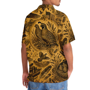 Quail Hunting Legend Vintage Art Hawaiian Shirt