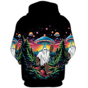 Bigfoot Boo Rock On All Over Print Shirt