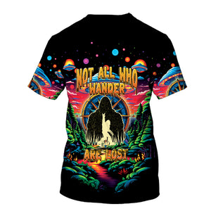 Not All Who Wander Are Lost Bigfoot All Over Print Shirt