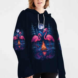 Crazy Friends Camping Memories Flamingo Christmas All Over Print Shirt