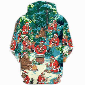 Bigfoot Camping Xmas All Over Print Shirt