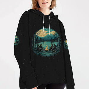 Skeleton Camping Crew – Spooky Vibes All Over Print Shirt
