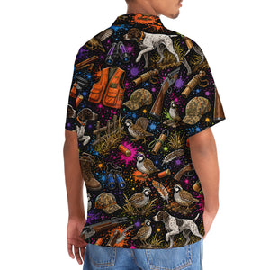 Retro Quail Hunting Colorful Hawaiian Shirt