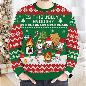 Burnt Marshmallow Christmas Ugly Sweater