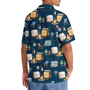Angry Marshmallow On Fire Hawaiian Shirt