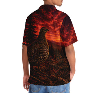 Grouse Hunting Burnt Sky Hawaiian Shirt