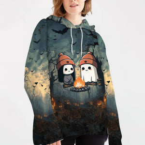 Cute Ghost Camping Crew All Over Print Shirt
