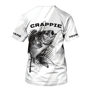 Custom Name Crappie Fish Gray All Over Print Shirt