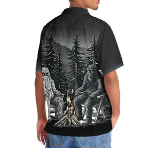 Dark Night Forest Camping Hawaiian Shirt