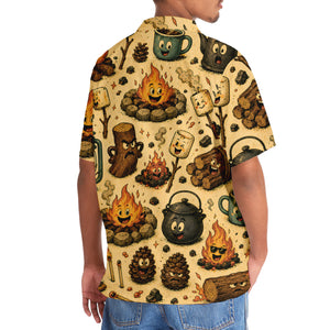Vintage Funny Campfire Hawaiian Shirt