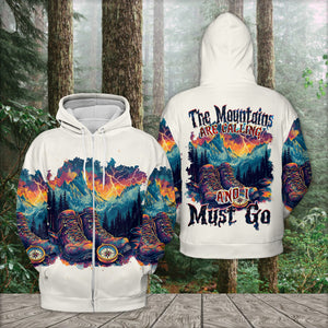 The Mountains Are Calling Compass Boots All Over Print Shirt