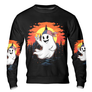 Spooky Boo In The Forest All Over Print Shirt