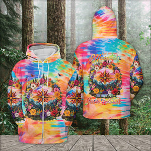 Live For The Moments Compass Flower All Over Print Shirt