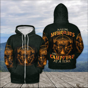 Bigfoot Making Memories One Campfire At A Time All Over Print Shirt