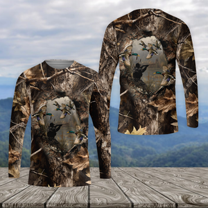 Duck Hunting Camouflage Fabric All Over Print Shirtt