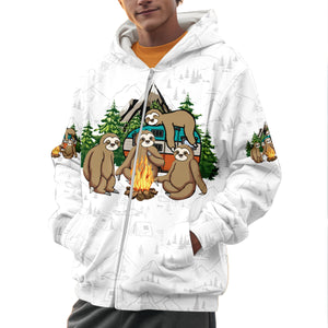 Sloth Camping Team We Will Get There When We Get There All Over Print Shirt