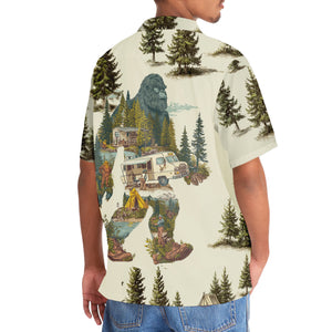 Vintage Bigfoot Camping Site Hawaiian Shirt